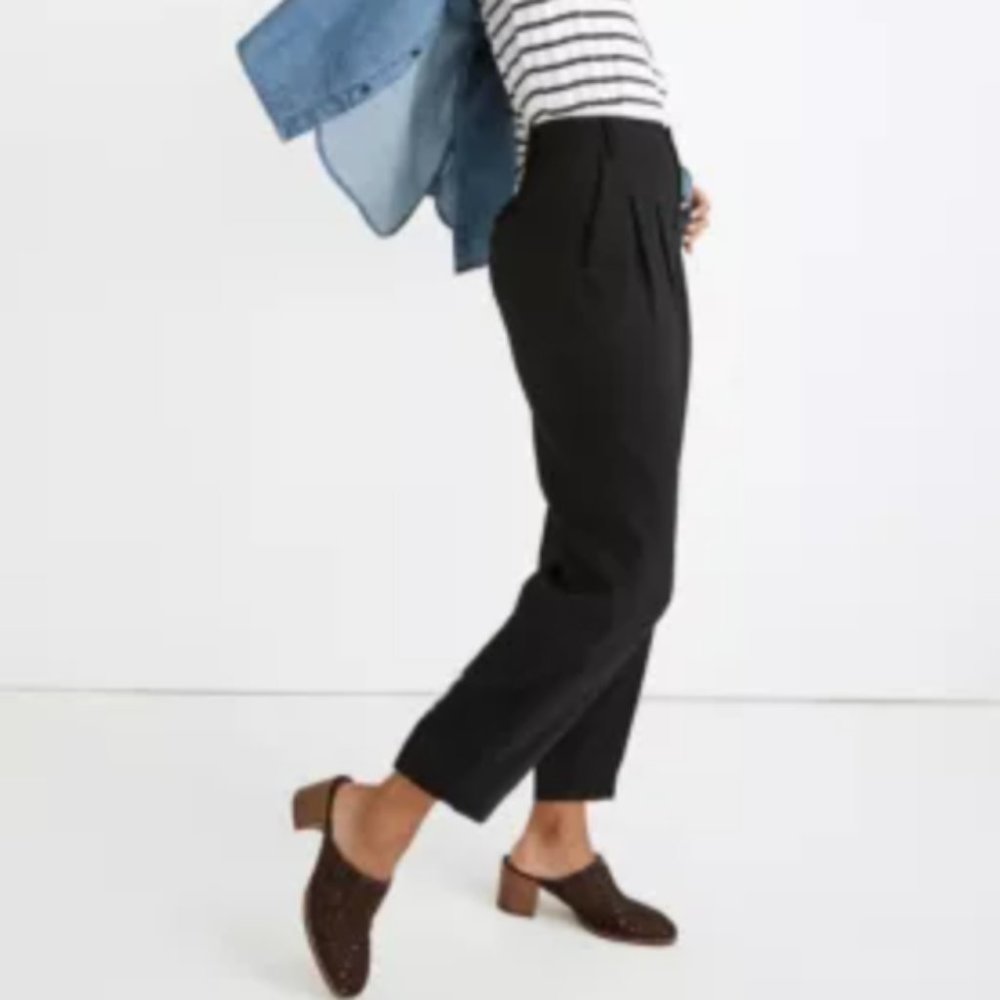 Madewell Drapey Pleated Taper Pants NWT